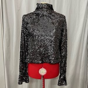 Black sequin top